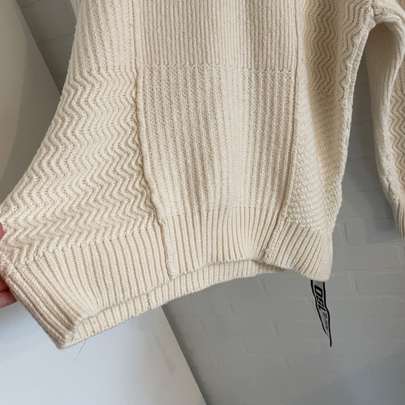 Diesel Men’s Chunky knit sweater Wool Off-White Patchwork M Oversized - Picture 6 of 15